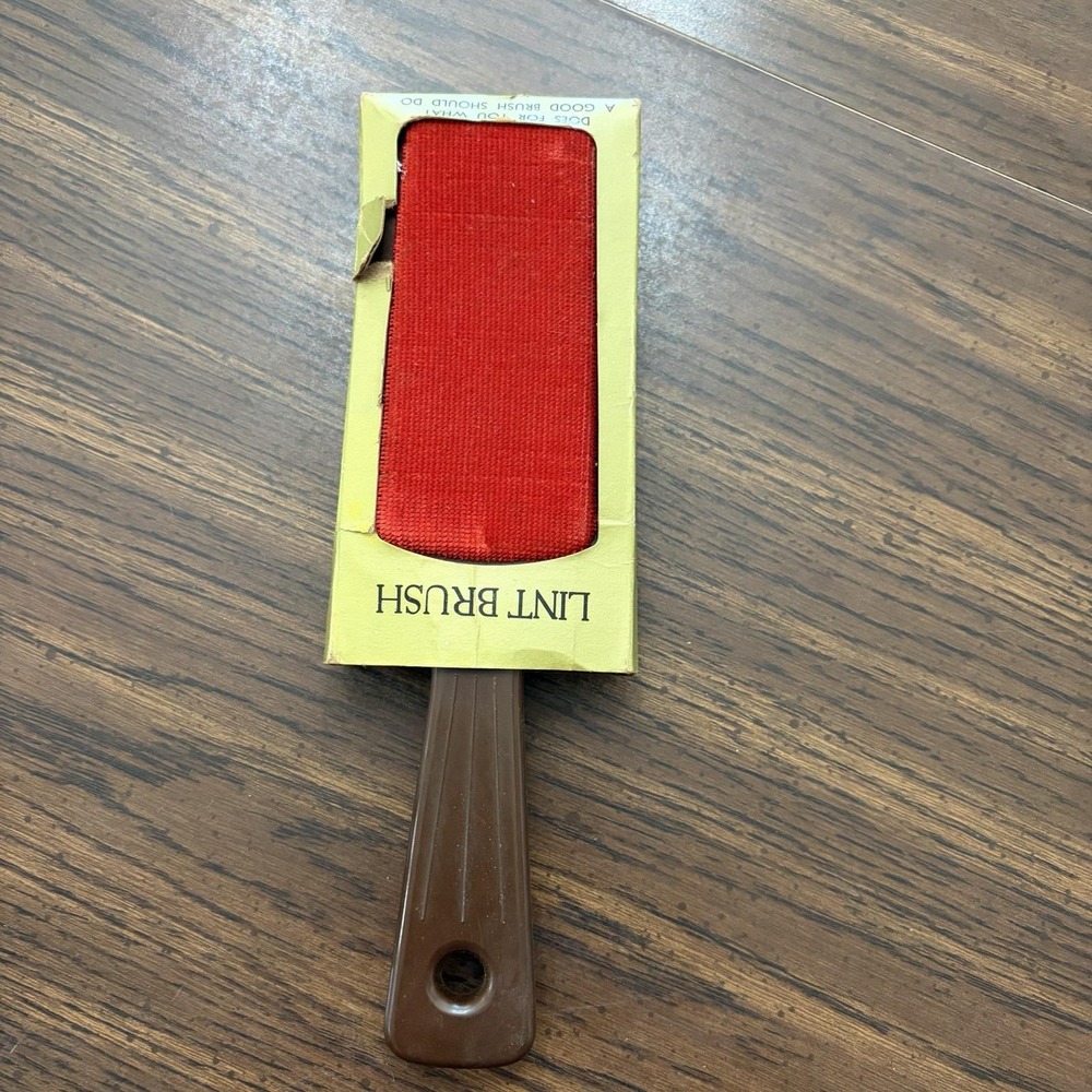 Vintage Lint Brush Clothes Upholstery Suede Brush Pet Hair Remover Original Box